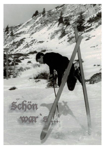 Skifahrer anno 1958
Vorarlberg, Österreich 