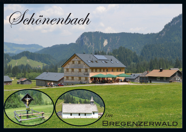 Zur Marktgemeinde Bezau gehörende Vorsäß- Siedlung
im hinteren Bregenzerwald, SCHÖNENBACH
Vorarlberg, Österreich