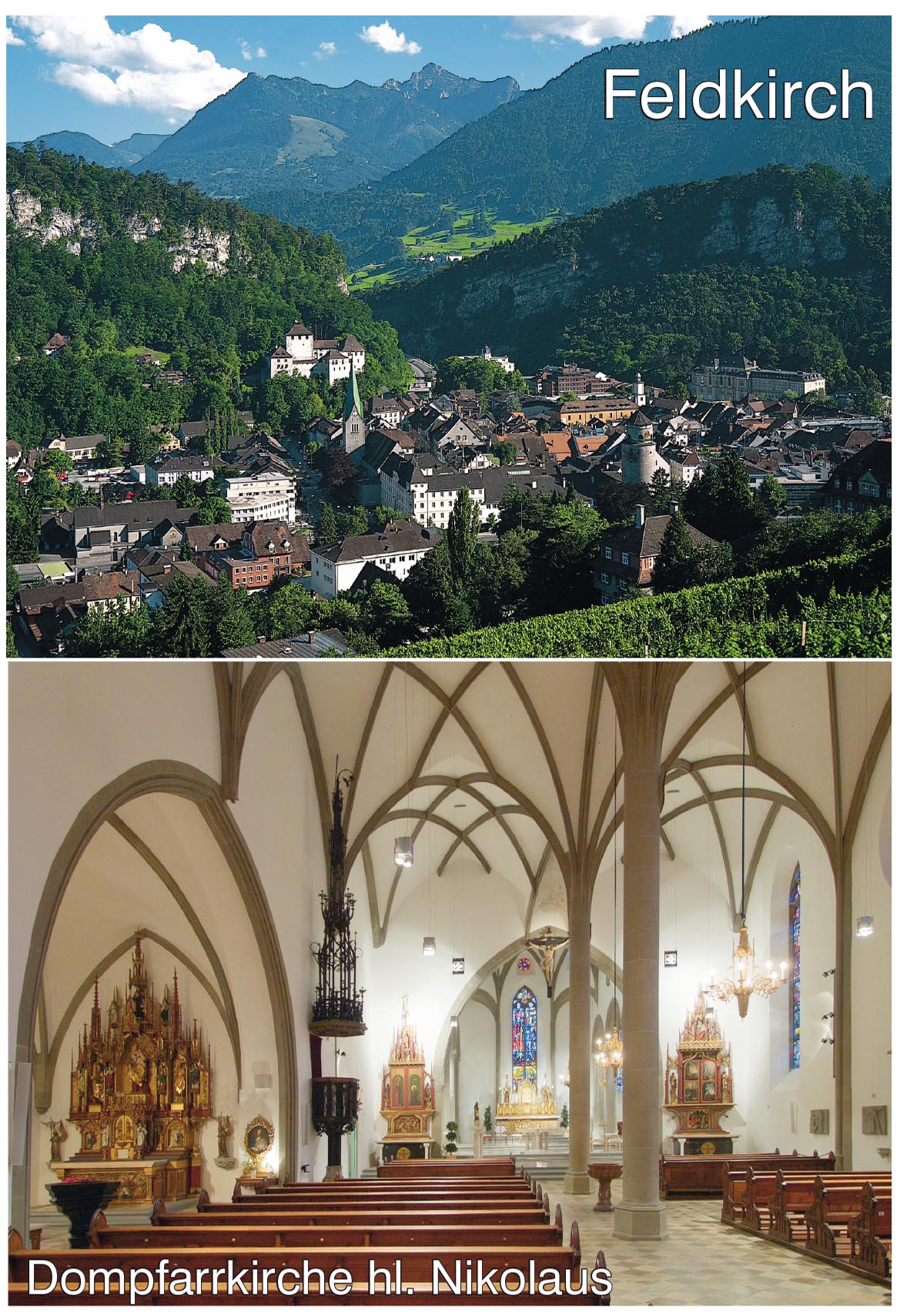 Montfortstadt Feldkirch, Vorarlberg, Österreich