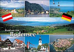 Orte am Bodensee und Dreiländerblick, Österreich, Schweiz, Deutschland