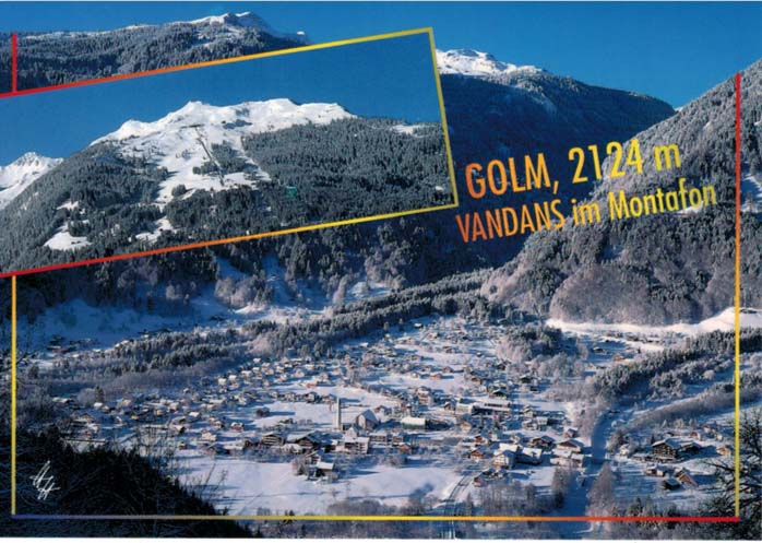 Vandans im Montafon mit Skigebiet Golm, 2124 m, Vorarlberg, Österreich