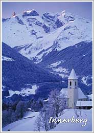 Innerberg im Montafon gegen die Drei Türme, Vorarlberg, Österreich