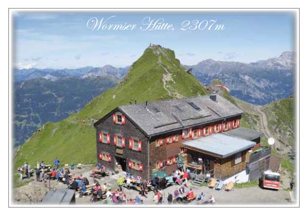 Wormser Hütte, 2307m im Verwall, Montafon, Vorarlberg, Österreich
Tel:+43 664 1320325, www.wormser-huette.at