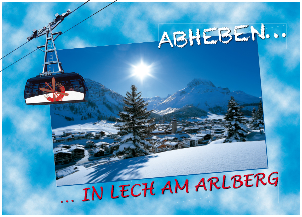 LECH AM ARLBERG gegen Omeshorn, Rüfikopfbahn,
Vorarlberg, Österreich