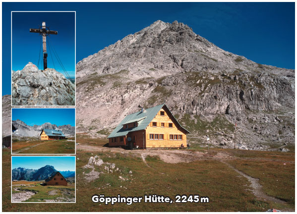 Göppinger Hütte, 2245,auf dem Gamsboden im Lechquellengebirge, Vorarlberg, Österreich, 