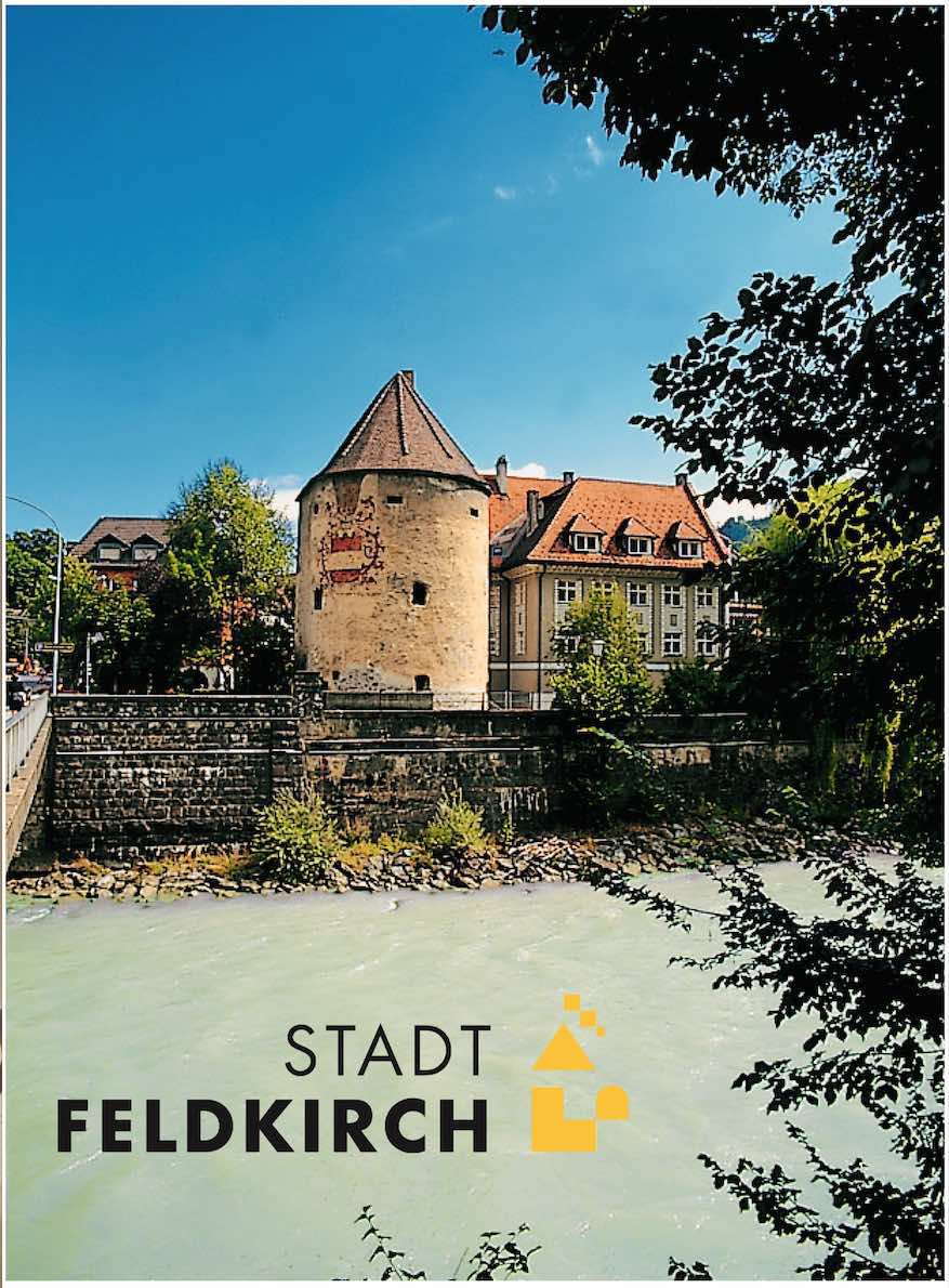 Der Wasserturm in Feldkirch wurde als Teil der Stadtmauer um etwa 1480 gebaut. 
Vorarlberg, Österreich