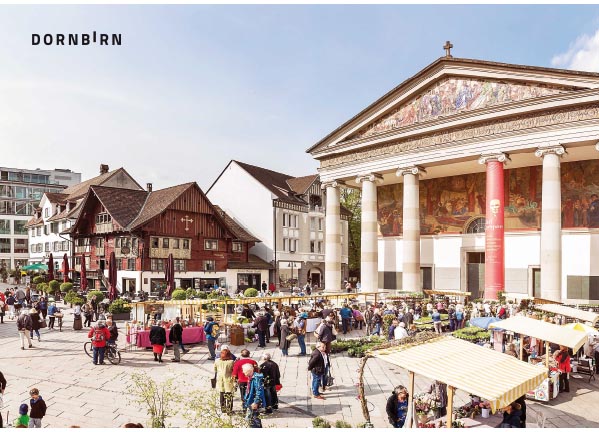 Treffpunkt am Dornbirner Marktplatz Vorarlberg, Österreich