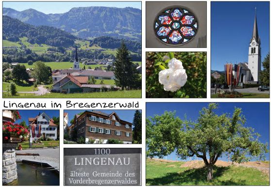 LINGENAU im Bregenzerwald, mit Pfarrkirche zum Hl. Johannes der Täufer, Vorarlberg, Österreich