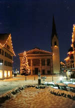 Garten und Messestadt Dornbirn, Marktplatz und Stadtpfarrkirche St. Martin, Dornbirn, Vorarlberg