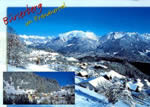 Bürserberg im Brandnertal, 900 m gegen Walsertaler Berge Bludenz und Hoher Frassen, Vorarlberg, Österreich