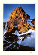 Das Bild der Berge, Silvretta Gr. Litzner, 3109 m im Mondlicht, Vorarlberg, Österreich