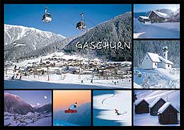 Gaschurn im Schigebiet Silvretta Nova im Montafon, Vorarlberg, Österreich