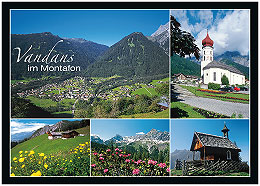 798 Vandans im Montafon, Rellseck, Zimba mit Vandanser Steinwand, Vorarlberg, Österreich