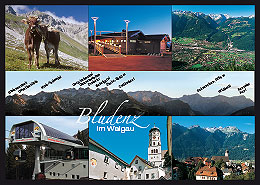 810 Bludenz, Alpenstadt Bludenz, mit Muttersberg, Vorarlberg, Österreich