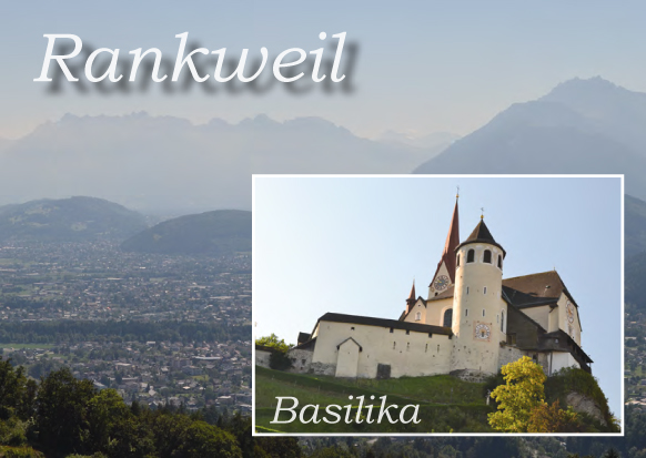 Rankweil mit Wallfahrtskirche Mariä Heimsuchung, im Rheintal, Vorarlberg
